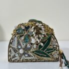 luxury jade handbag," "filigree emerald clutch," and "green pearl evening purse"āideal for fashion enthusiasts seeking botanical women's clutches that fuse enchantment with everyday elegance. Far beyond a mere accessory, it's an arbor of dreams, whispering tales of hidden groves; style it with flowing maxi dresses for ethereal vibes or tailored suits for subtle intrigue. Claim your piece of enchanted woodland: as a limited-edition gem, the Jade Arbor Enchantment promises exclusivity. Let its jade heart guide your evenings into timeless reverie. Enjoy complimentary gift wrapping and free shipping on purchases over $125. #JadeClutch #EmeraldHandbag #LuxuryEveningPurse