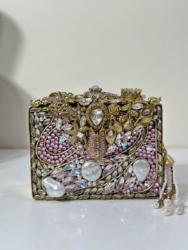 #RoseDiadem #PinkLuxuryClutch #FiligreeHandbag