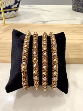 Gheru Polish Woven Mesh Bangle Set