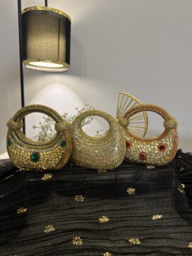 The Crescent Minaudière Bkt-Kundan